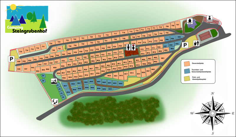 Platzplan Camping Steingrubenhof Platzplan Camping Steingrubenhof