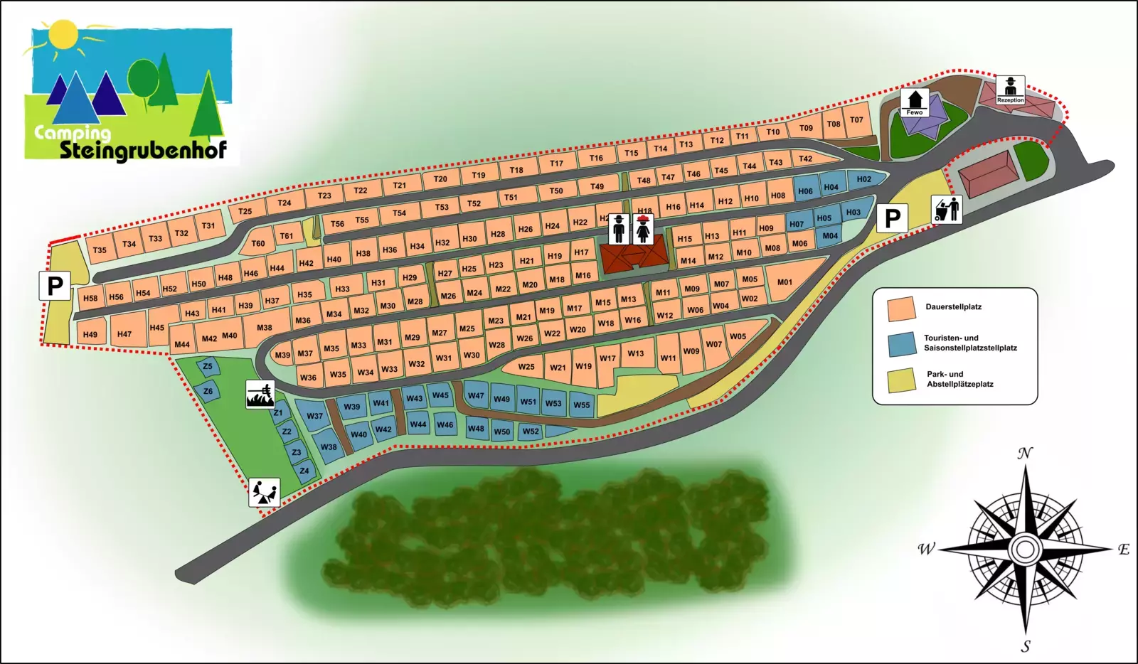 Platzplan Camping Steingrubenhof Platzplan Camping Steingrubenhof